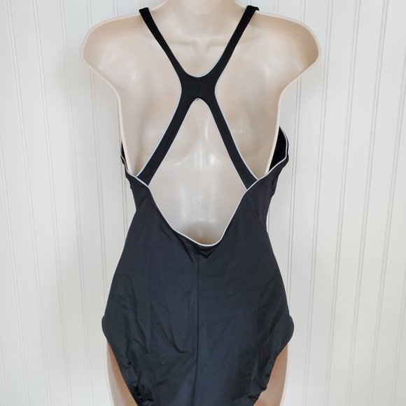 Speedo One Piece Bikini Sz 14 Black White - Picture 3 of 5